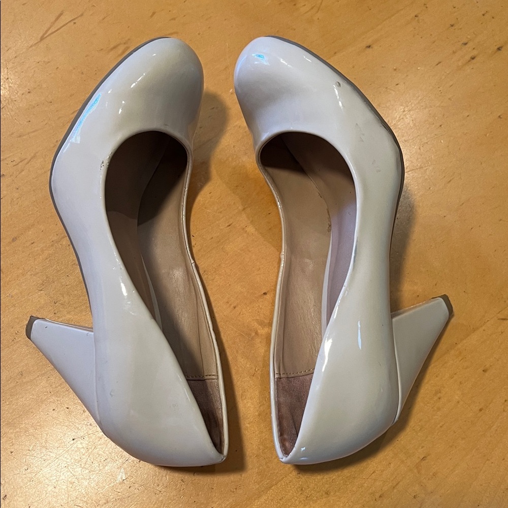 Mix No. 6 Selisa Nude Patent Round-Toe Career or Character Pumps sz 7 - Picture 7 of 9